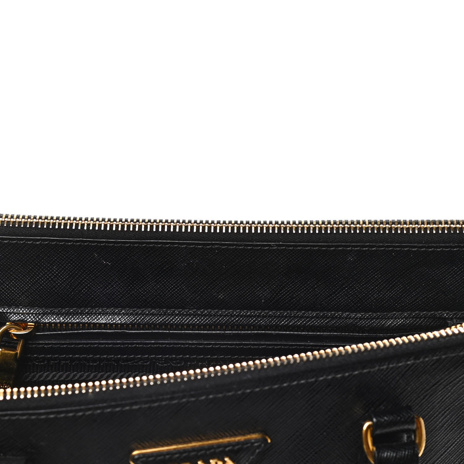 Prada Saffiano Small Galleria Double Zip Tote Black 9 of 17