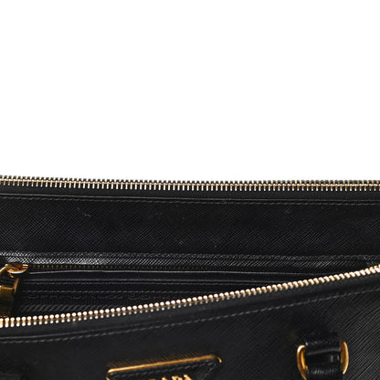 Prada Saffiano Small Galleria Double Zip Tote Black 9 of 17