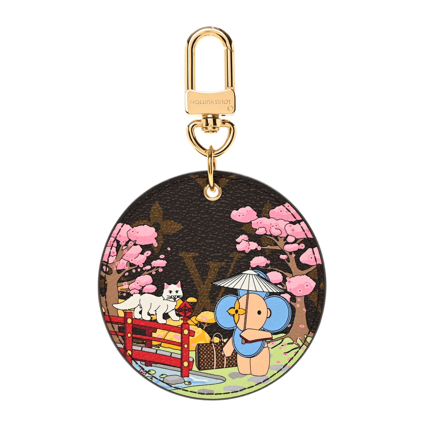 Monogram 2021 Christmas Animation Japanese Garden Bag Charm Key Ring Wisteria Pink