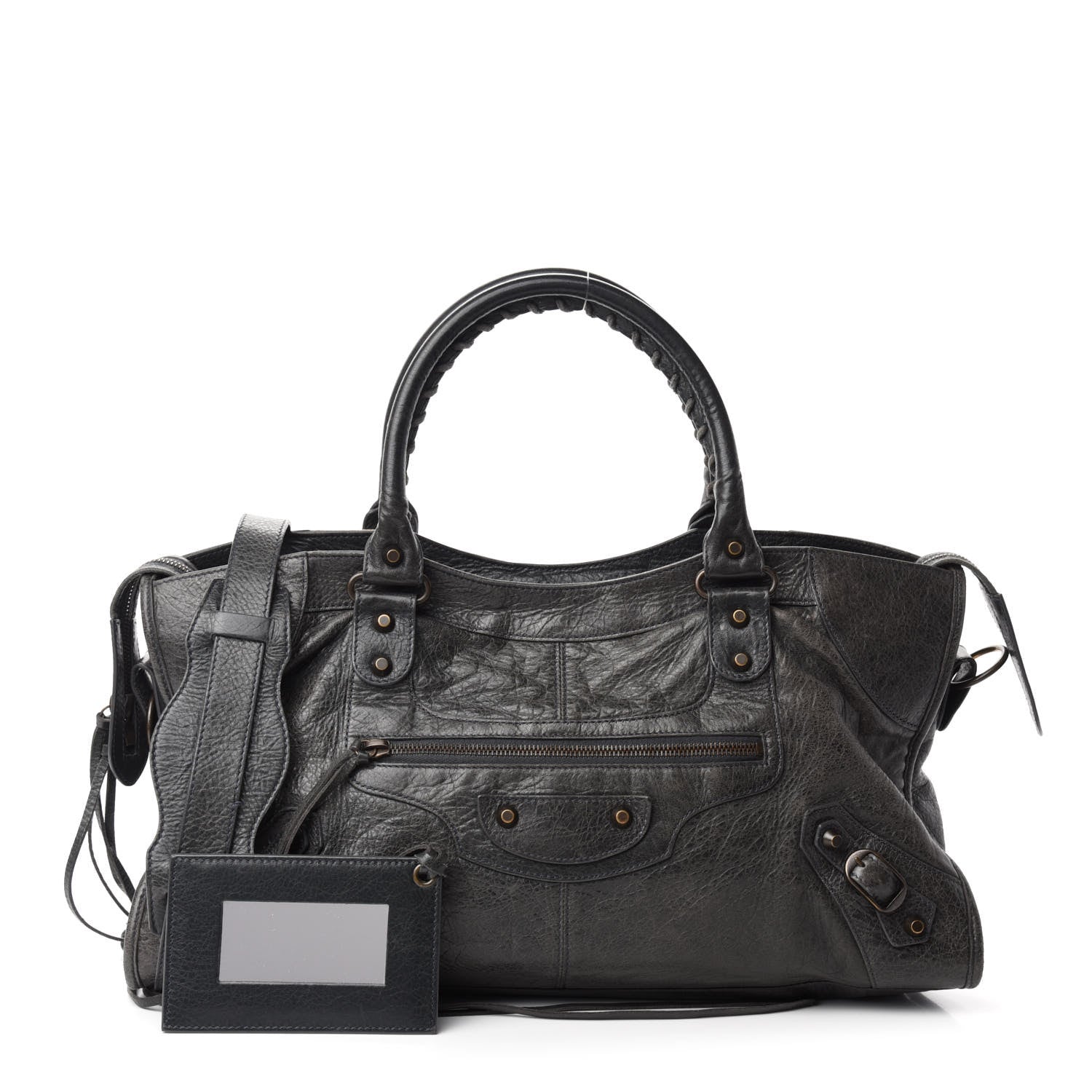 Balenciaga Agneau Classic Hardware Part Time Anthracite 1 of 12