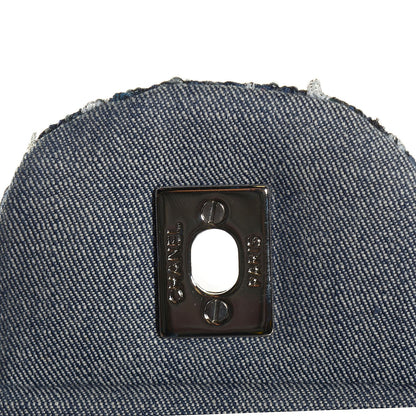 Chanel Denim Tweed Patchwork Medium Single Flap Blue 6 of 8
