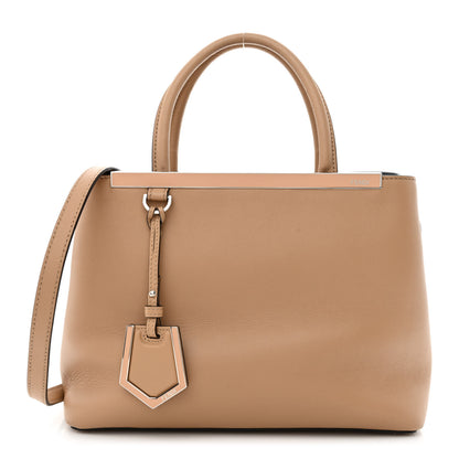 Fendi Vitello Dolce Century Petite 2Jours Tote Cuoio Tempesta 1 of 14