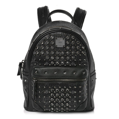 MCM Visetos Swarovski Mini Stark Diamond Backpack Black 1 of 8