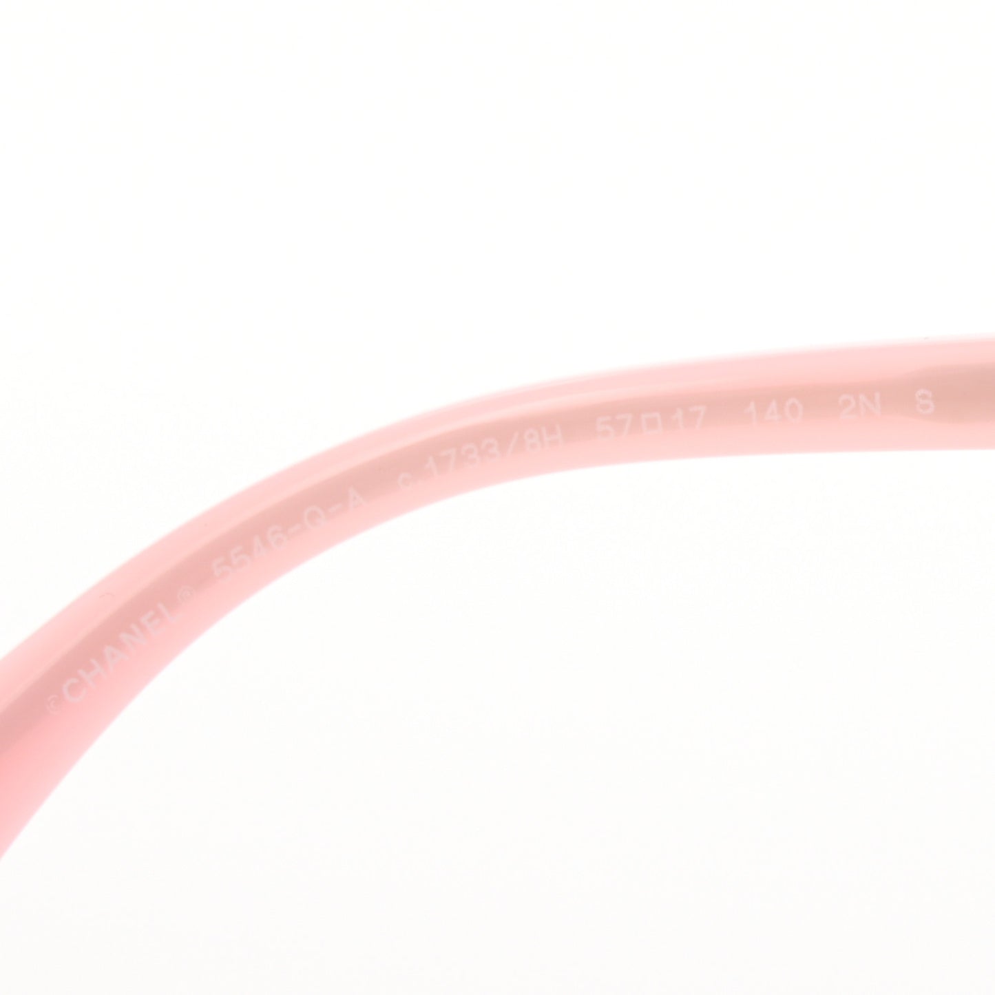 Acetate Calfskin SquareSunglasses 5546-Q-A Light Pink