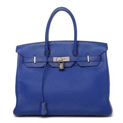 Hermes Togo Birkin 35 Bleu Electrique 1 of 19