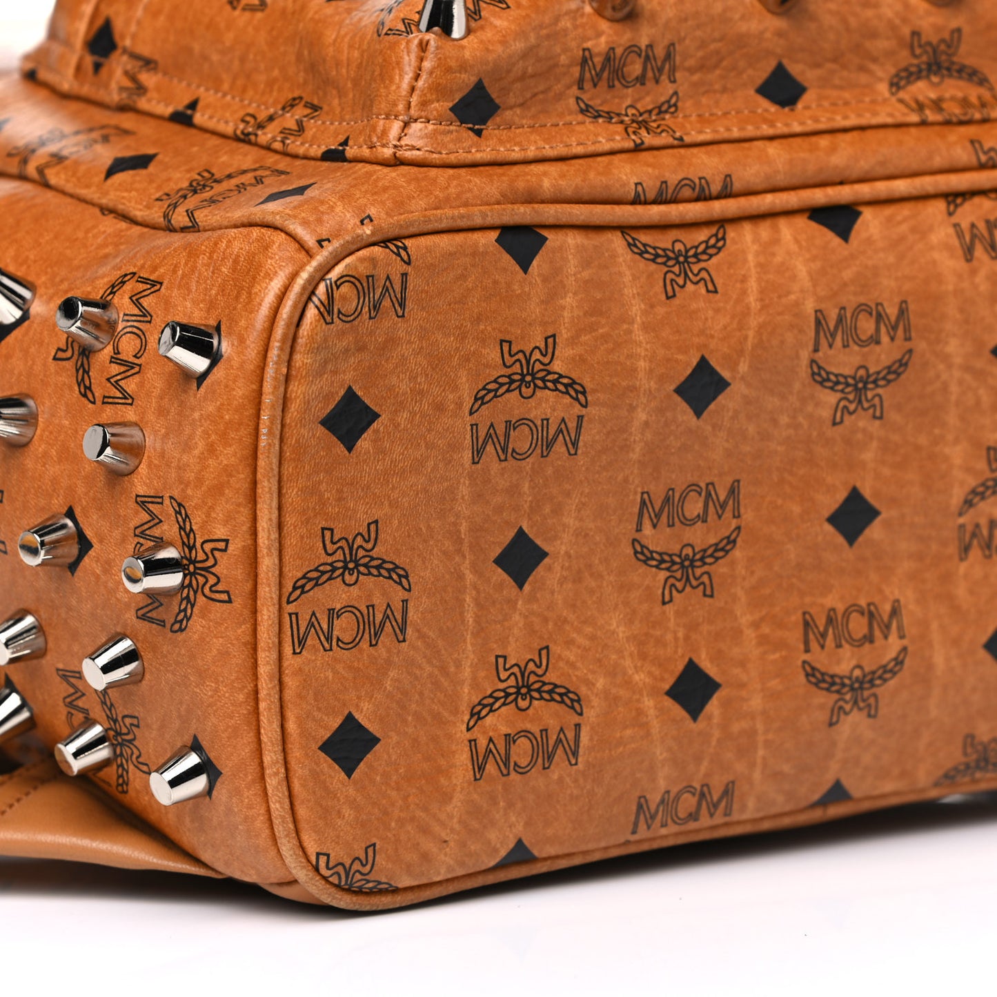 Visetos Studded Small Backpack Cognac