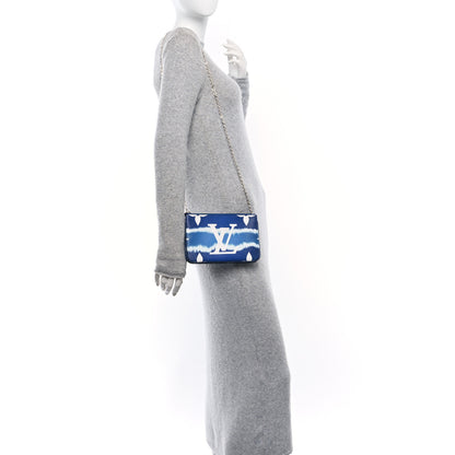 Louis Vuitton Monogram Giant Escale Double Zip Pochette Blue 3 of 10