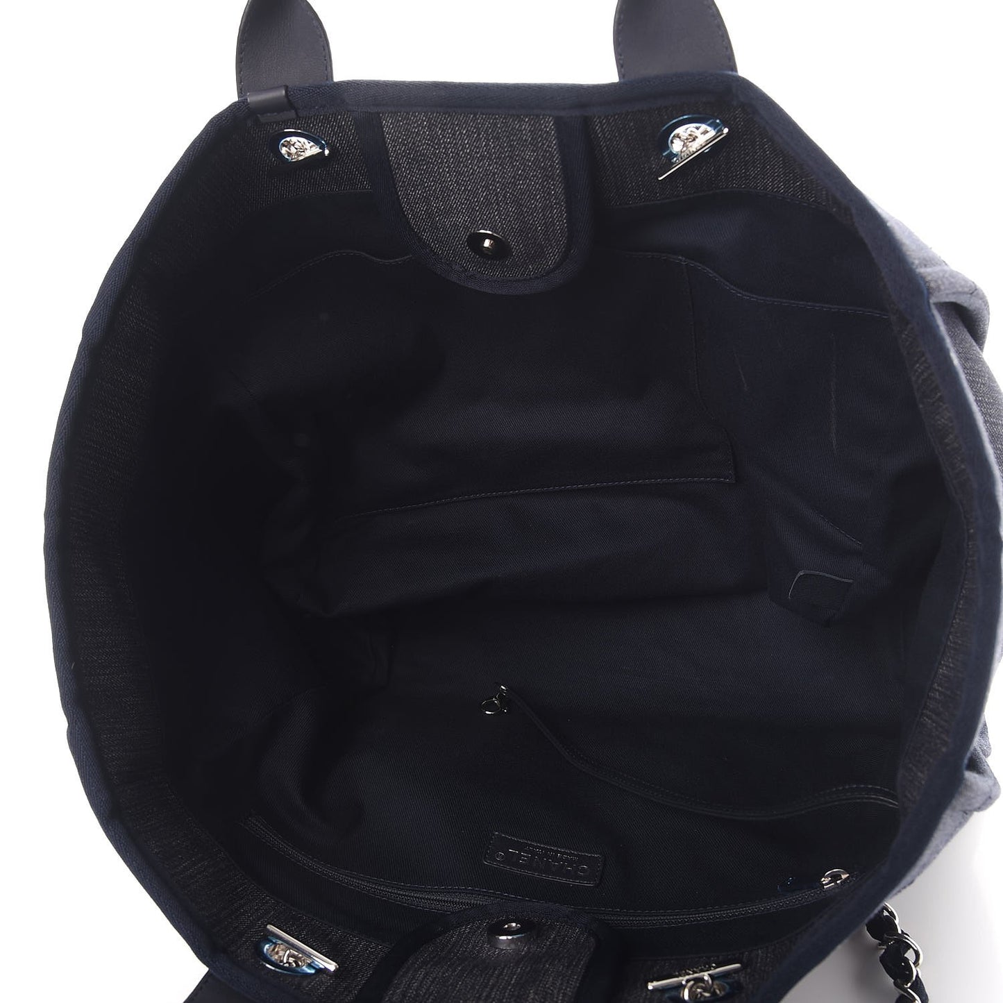 Denim Large Deauville Tote Dark Blue