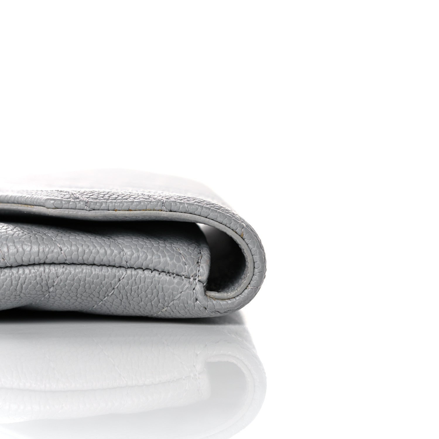 Chanel Caviar Chevron Quilted Small Statement Pouch Grey 10 of 10