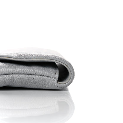 Chanel Caviar Chevron Quilted Small Statement Pouch Grey 10 of 10