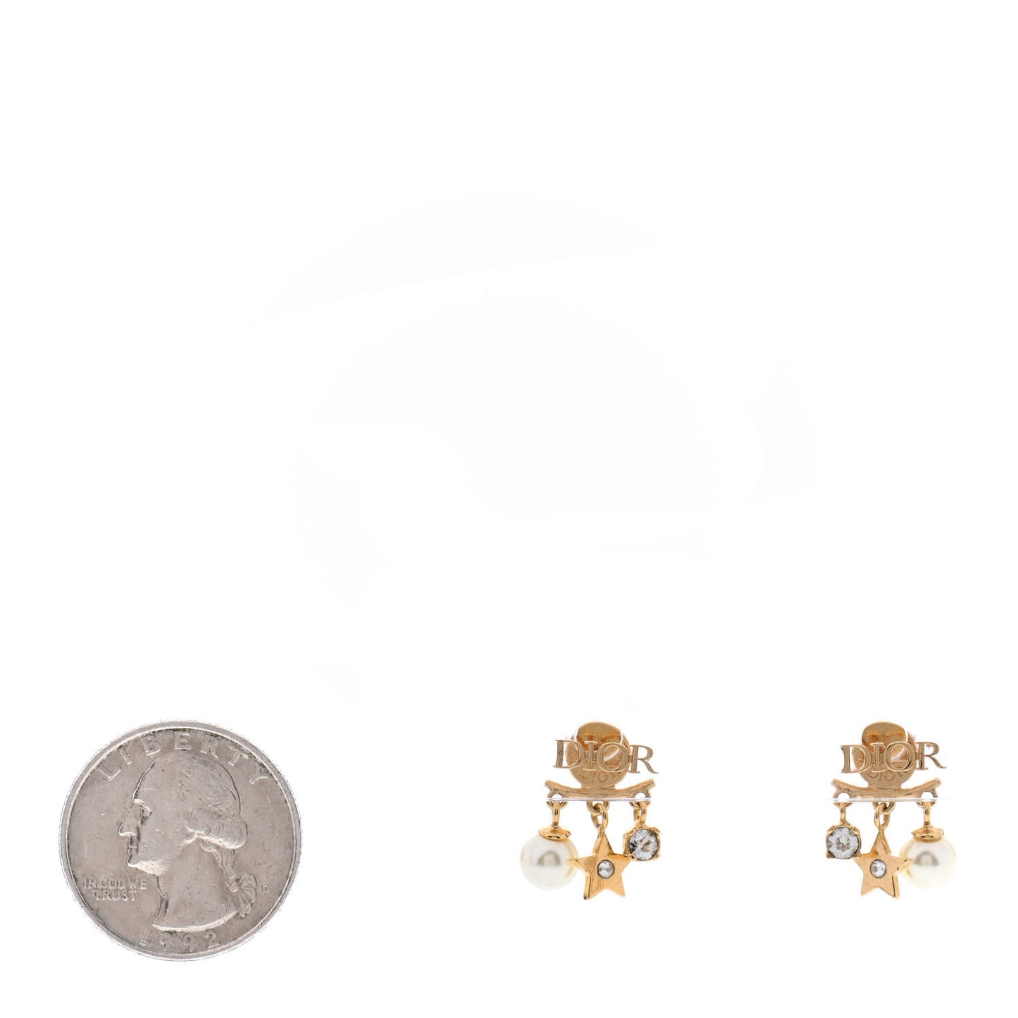 Pearl Crystal Dio(r)evolution Earrings Aged Gold