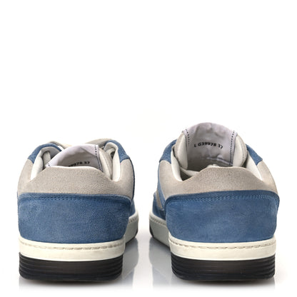 Chanel Suede Kidskin Womens CC Sneakers 37 White Blue 6 of 15