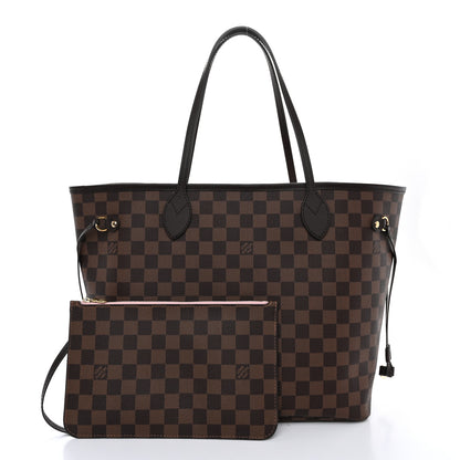 Louis Vuitton Damier Ebene Neo Neverfull MM Rose Ballerine 3 of 10