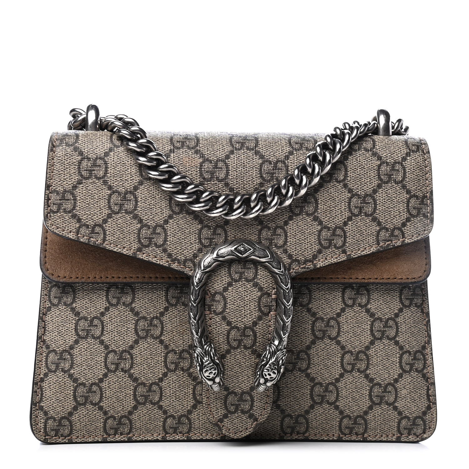 Gucci GG Supreme Monogram Mini Dionysus Shoulder Bag Taupe 1 of 4