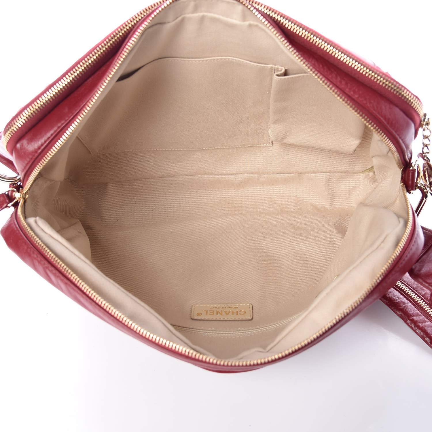 Chanel Lambskin Jersey Scales Camera Case Bordeaux 5 of 11