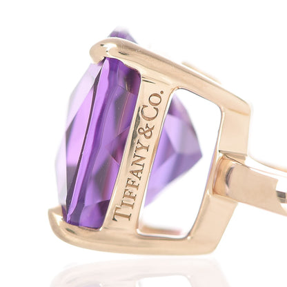 Tiffany 18K Yellow Gold Amethyst Sparklers Cocktail Ring 48 4.25 6 of 6