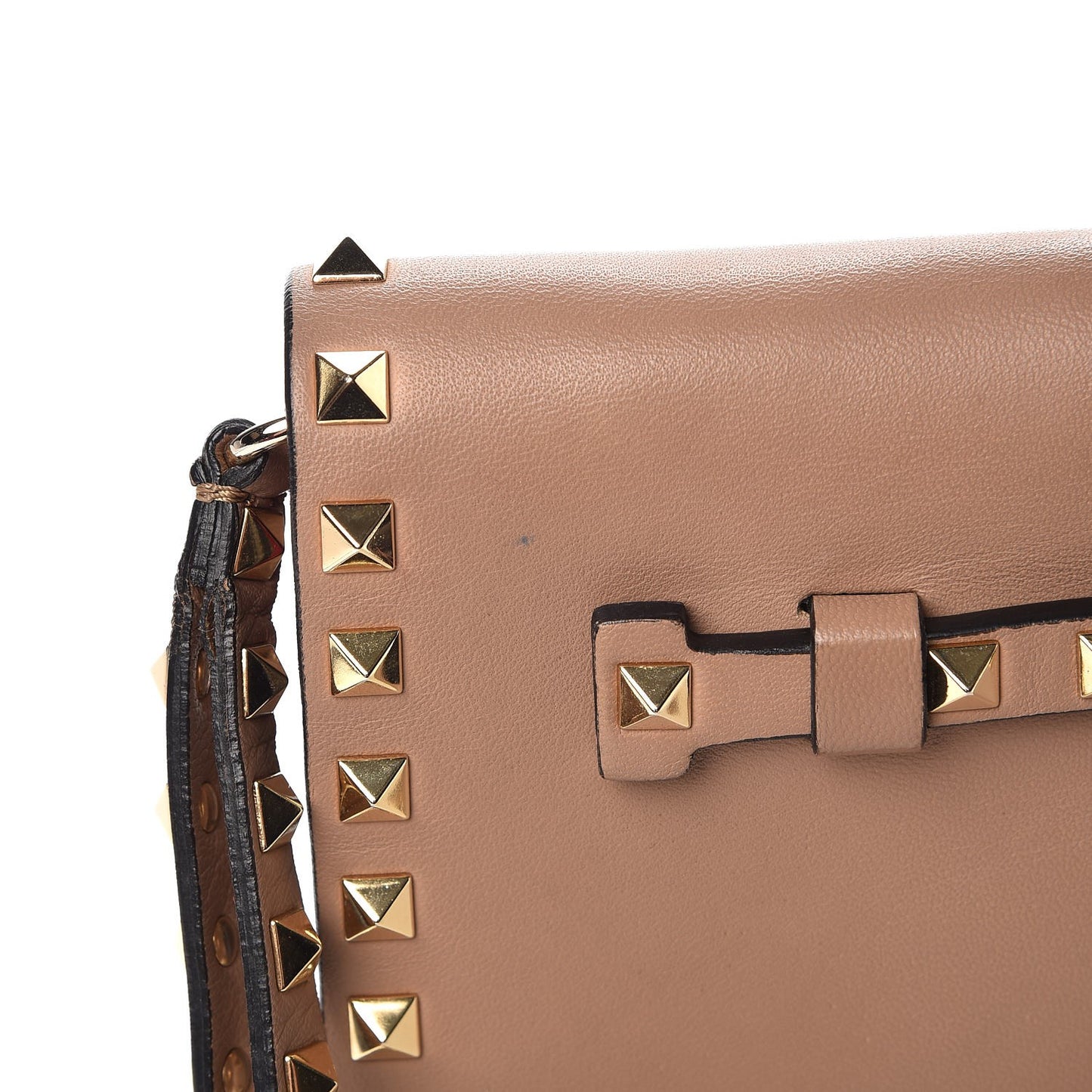 Nappa Rockstud Wristlet Clutch Alpaca