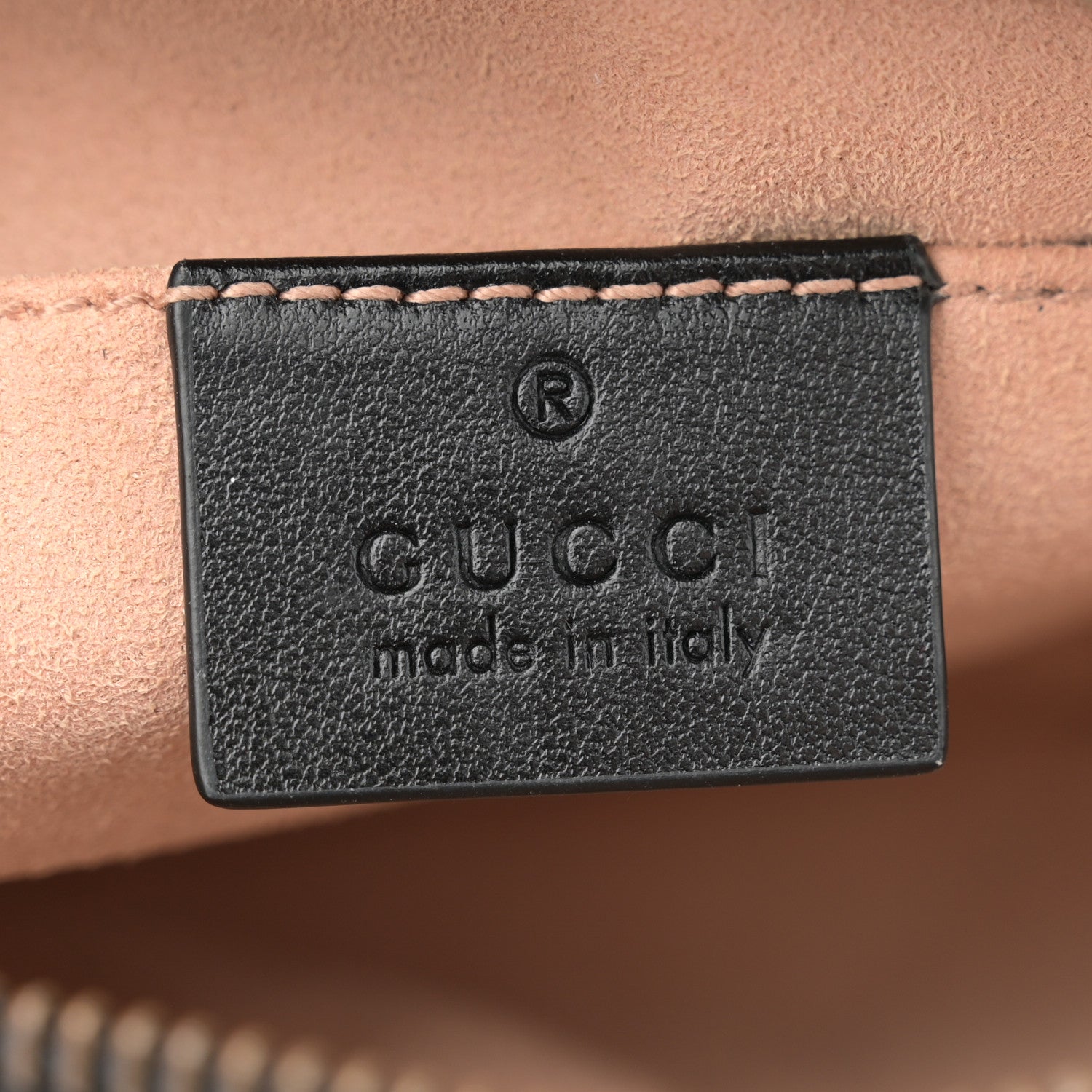 Gucci Calfskin Matelasse Mini GG Marmont Chain Shoulder Bag Black 6 of 12