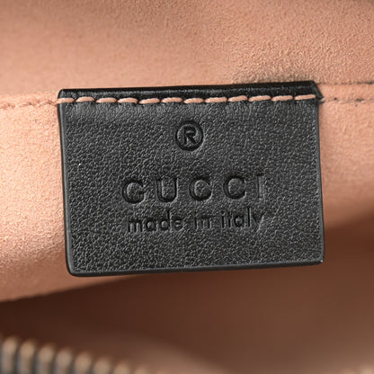 Gucci Calfskin Matelasse Mini GG Marmont Chain Shoulder Bag Black 6 of 12