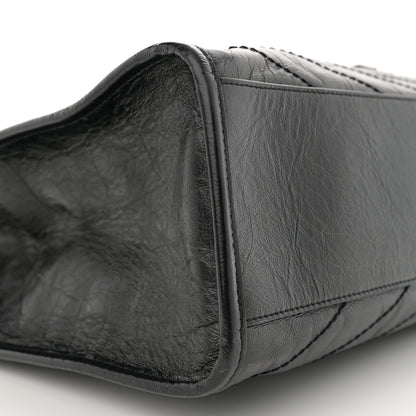 Saint Laurent Crinkled Calfskin Matelasse Monogram Large Niki Shopper Tote Black 9 of 15