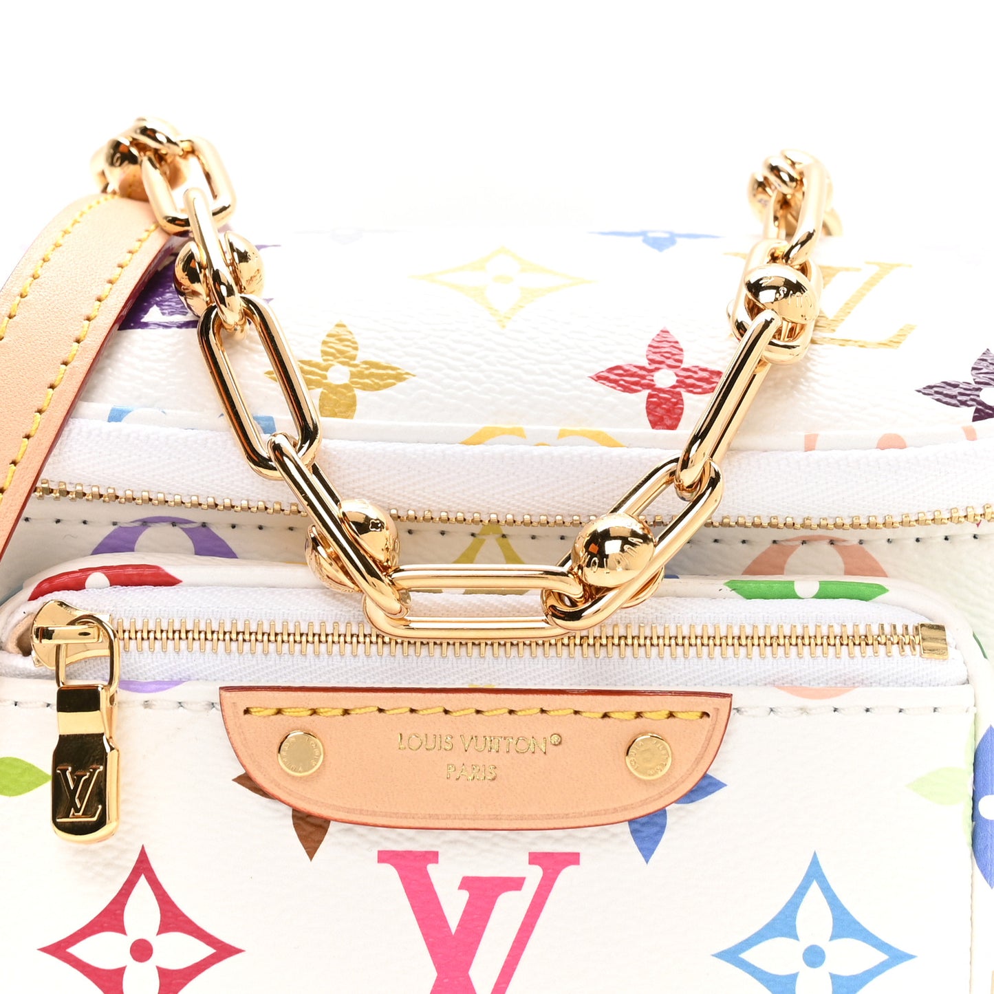 LV X TM Monogram Multicolor Mini Bumbag White