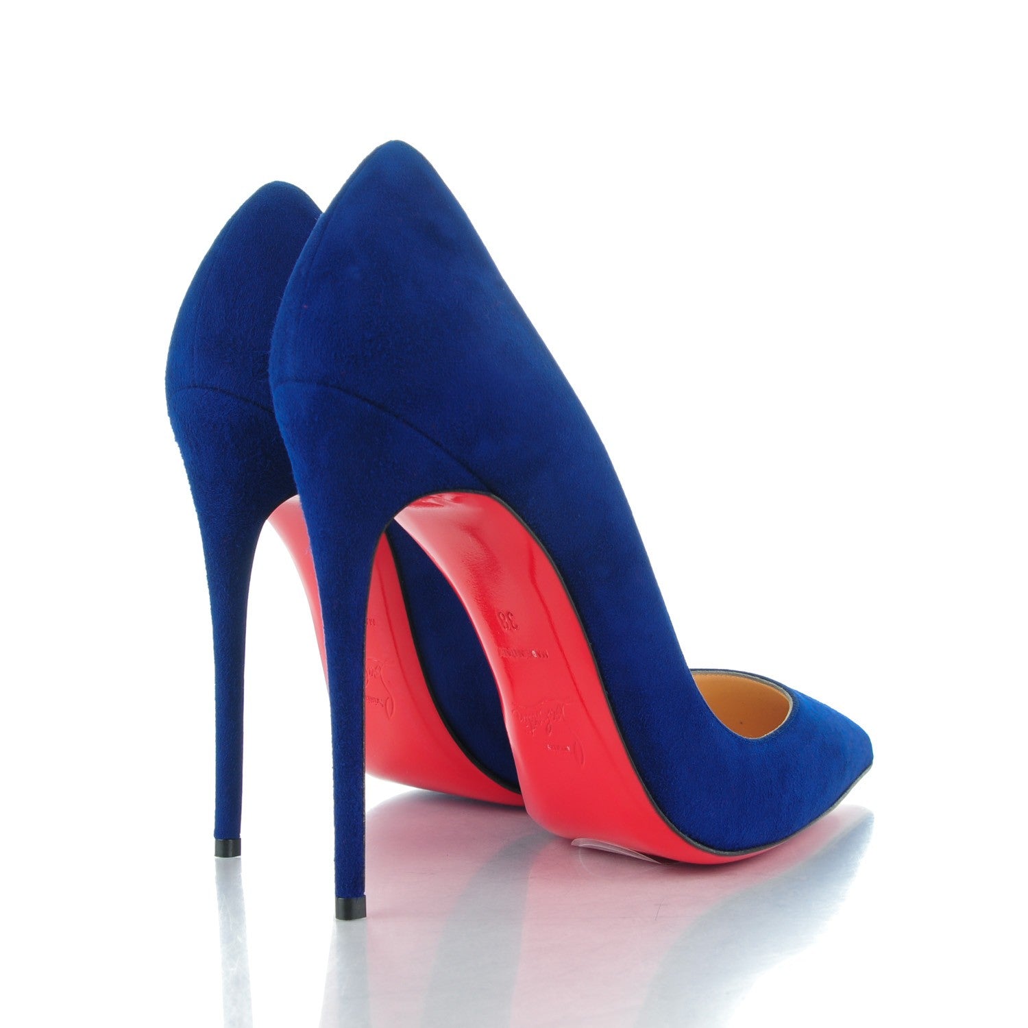Christian Louboutin Suede So Kate 120 Pumps 38 Navy 4 of 8