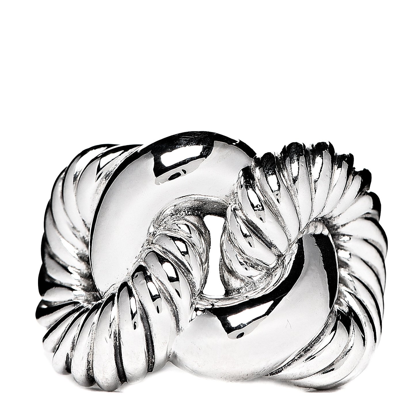 Sterling Silver Woven Cable Ring 50 5.5