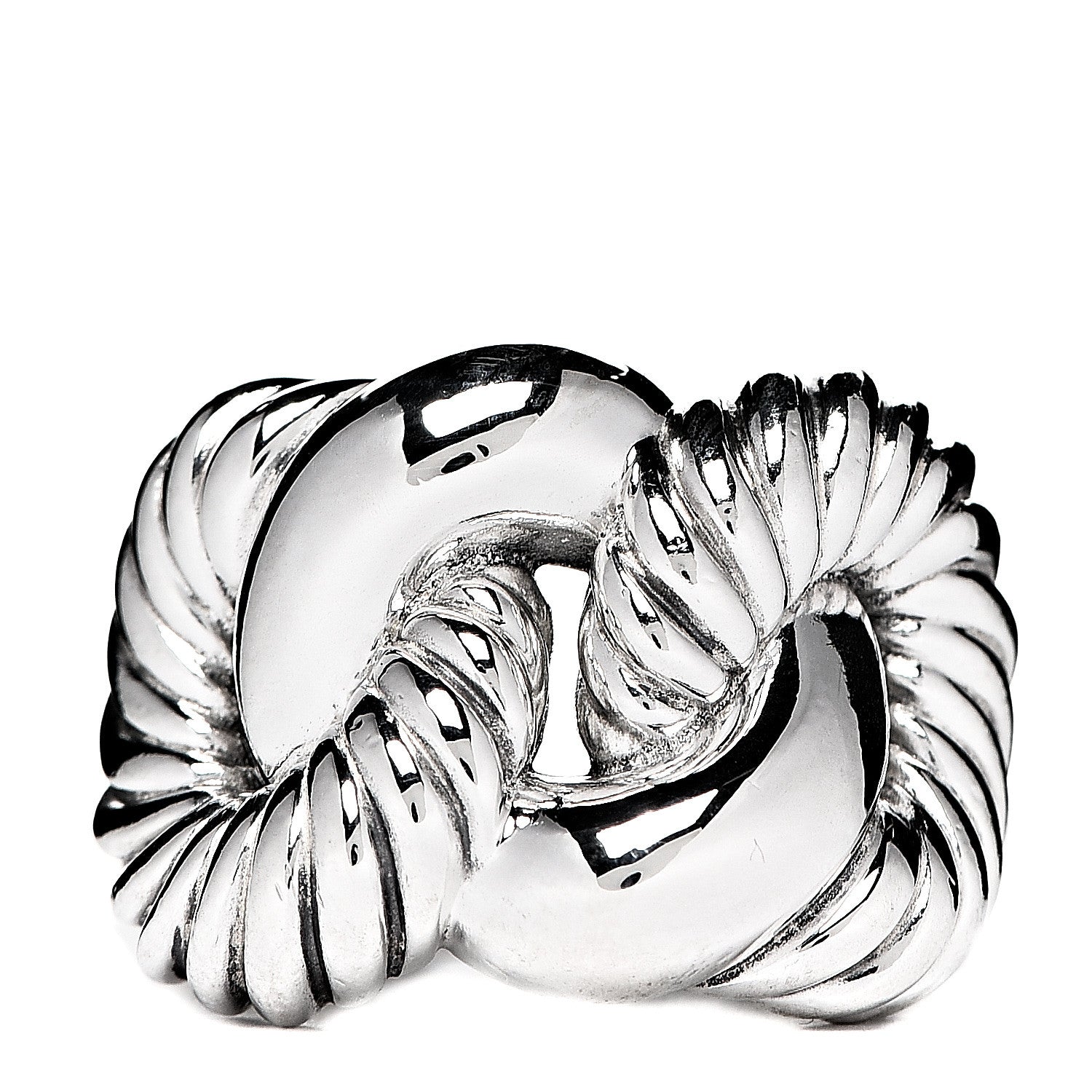 David Yurman Sterling Silver Woven Cable Ring 50 5.5 1 of 4