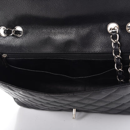 Chanel Caviar Quilted Jumbo Single Flap Black 10 of 15