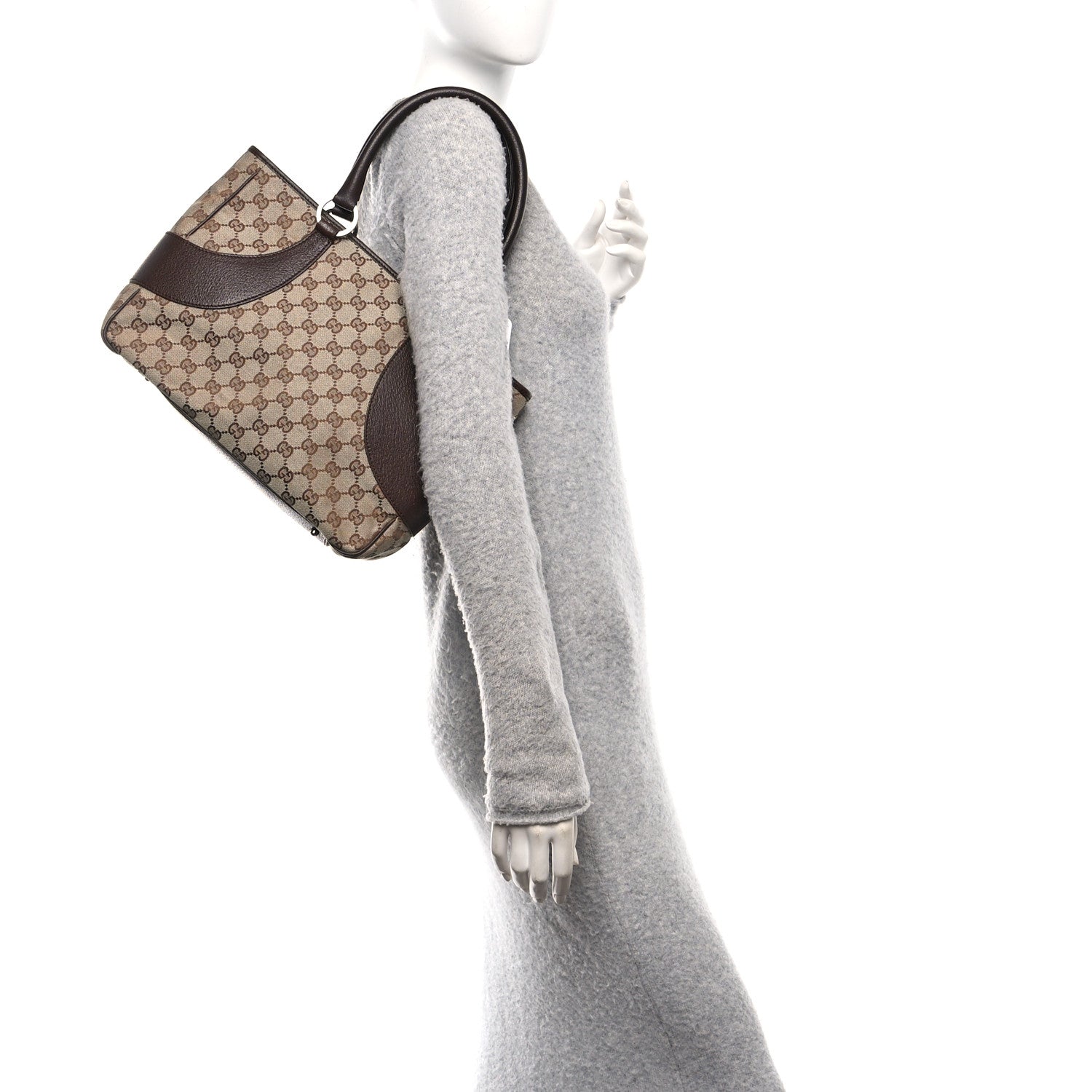 Gucci Monogram Shoulder Bag Dark Brown 2 of 10