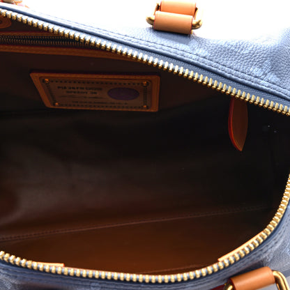 Louis Vuitton Calfskin Monogram Speedy P9 Bandouliere 30 Silk Blue 6 of 11