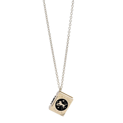 Chanel Metal CC Lion Book Locket Necklace Gold 1 of 10