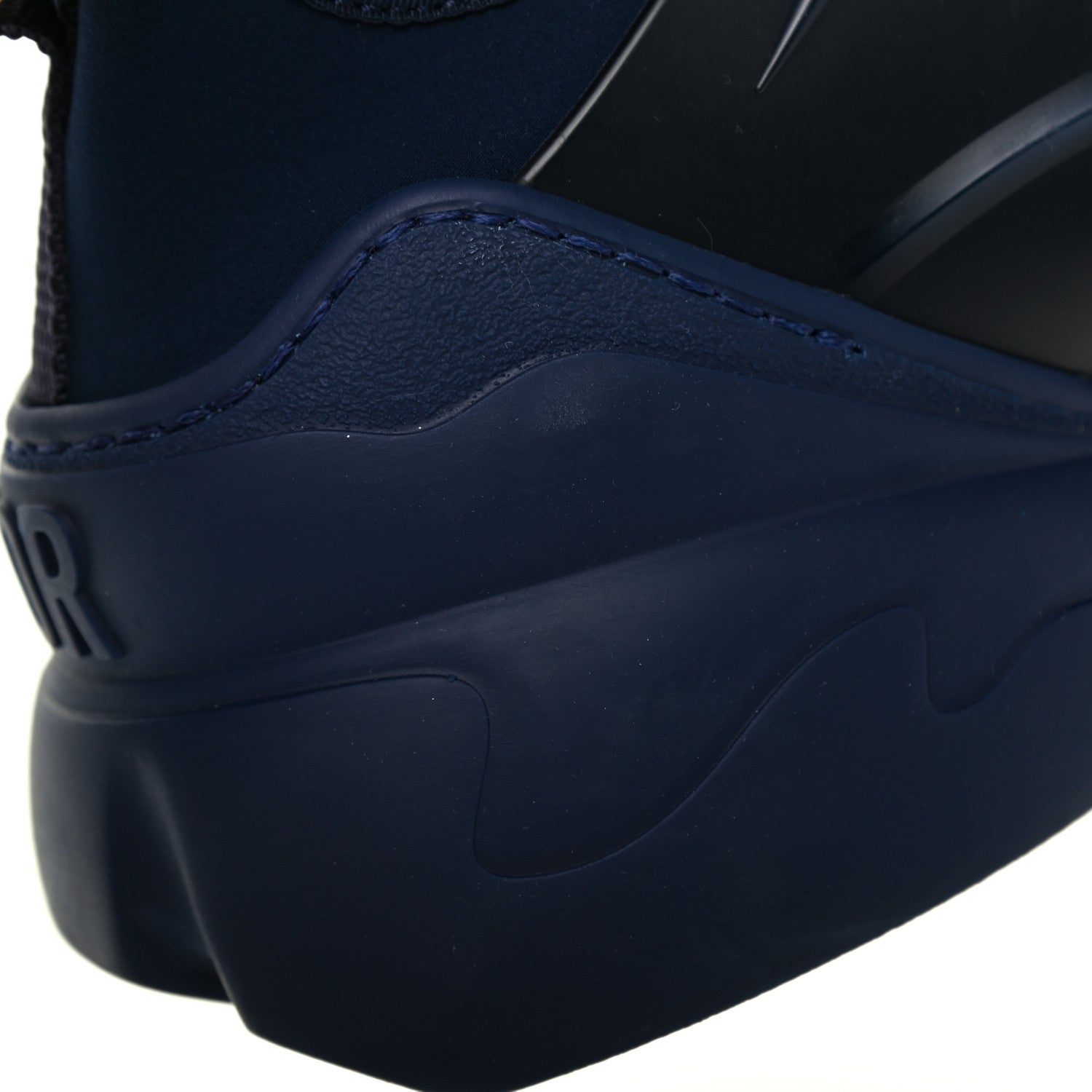 Christian Dior Neoprene Rubber Womens D-Connect Sneakers 40.5 Indigo Blue 10 of 13
