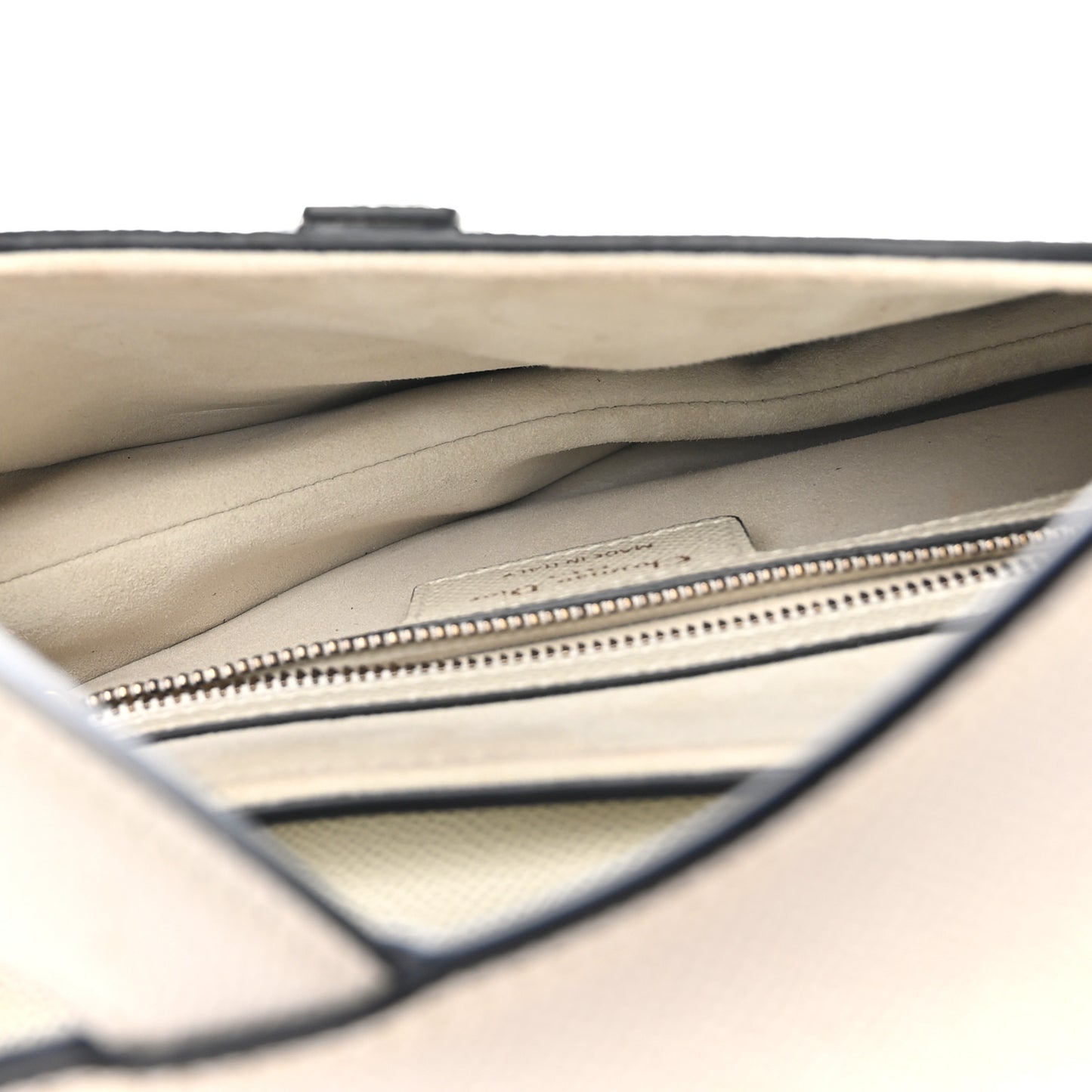 Grained Calfskin Saddle Bag White