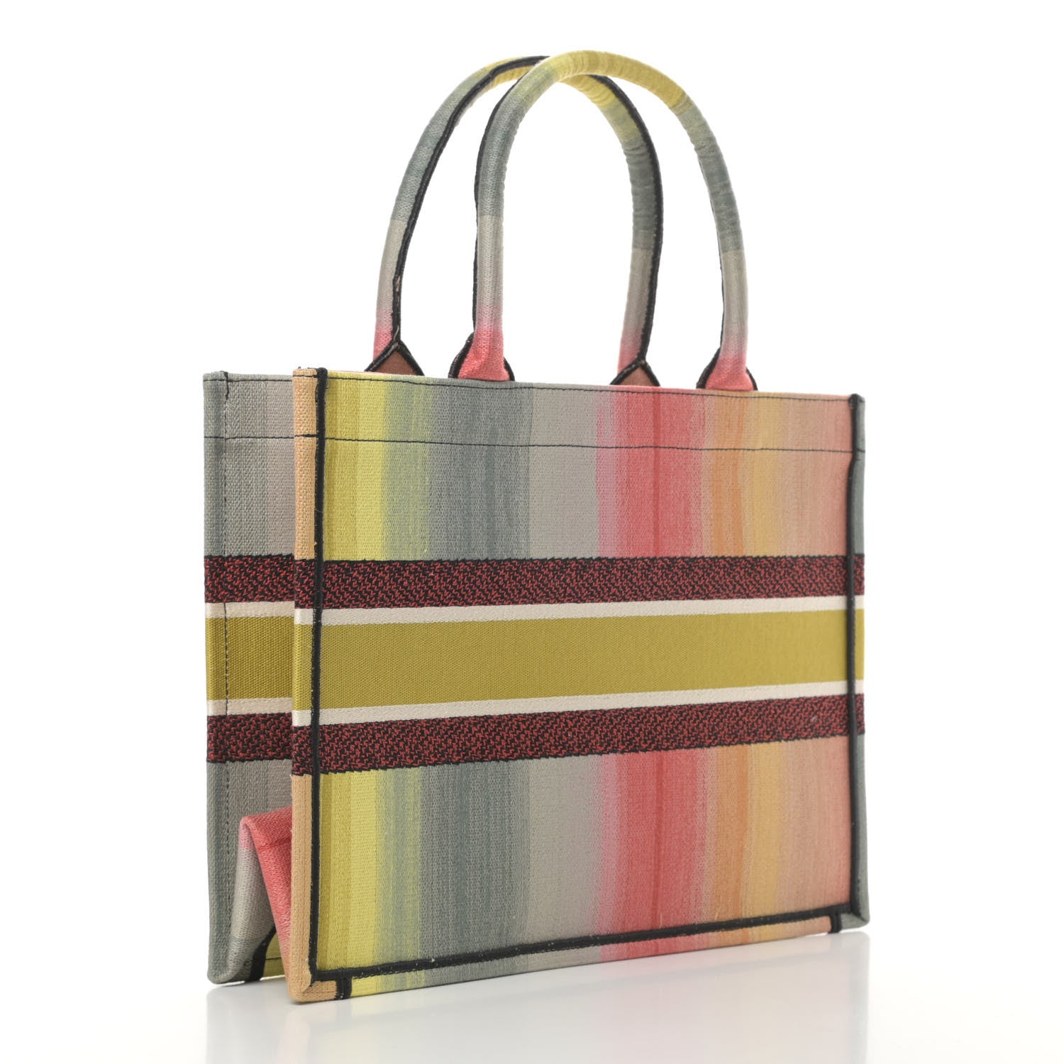 Christian Dior Canvas Embroidered Medium Dioraura Book Tote Multicolor 3 of 11
