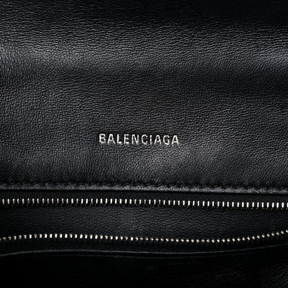 Balenciaga Grained Calfskin Small Hourglass Top Handle Bag Black 6 of 19