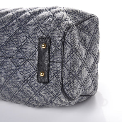 Marc Jacobs Juta Ostrich Stam Tote Navy 8 of 8