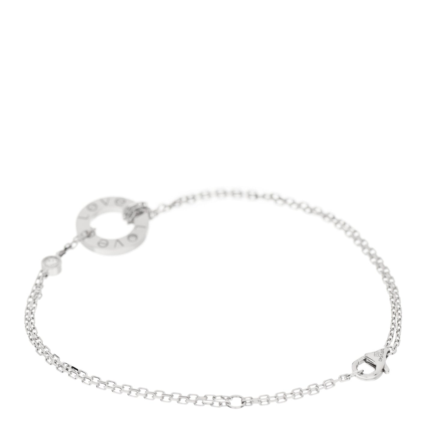 18K White Gold Diamond LOVE Bracelet