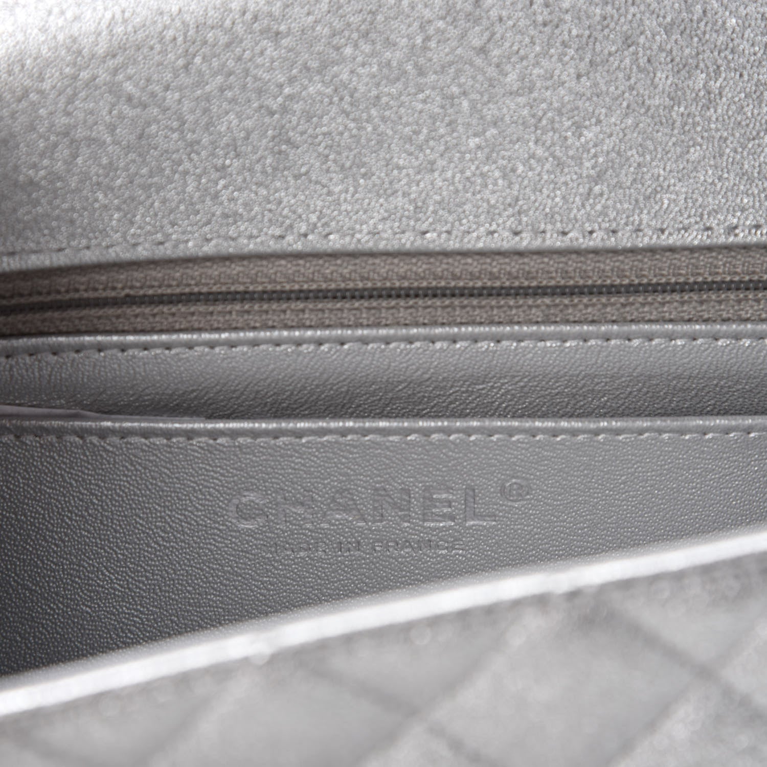 Chanel Metallic Lambskin Quilted Mini Rectangular Flap Silver 8 of 11