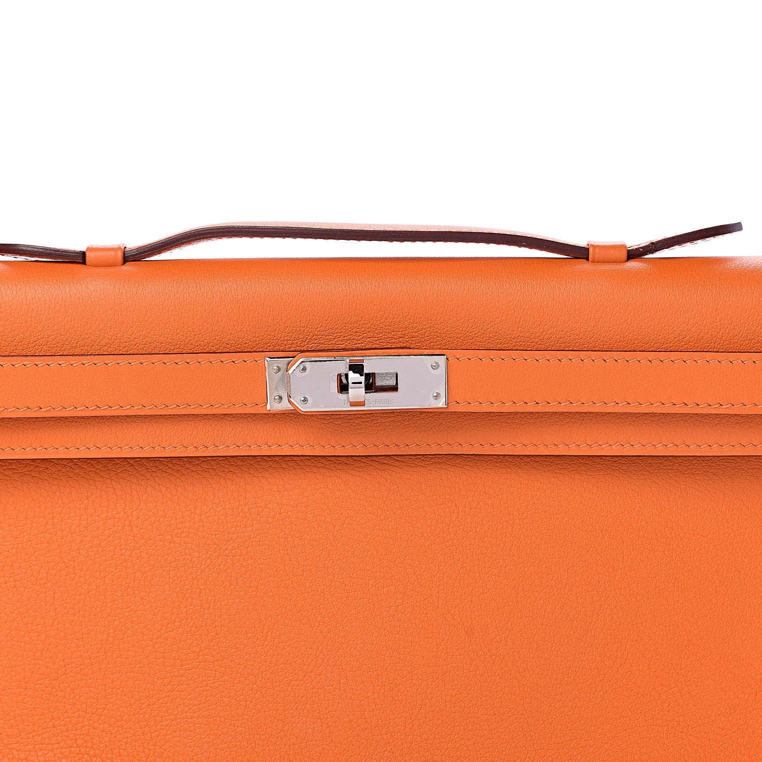 Hermes Swift Kelly Longue Clutch Pochette Orange 22 of 29