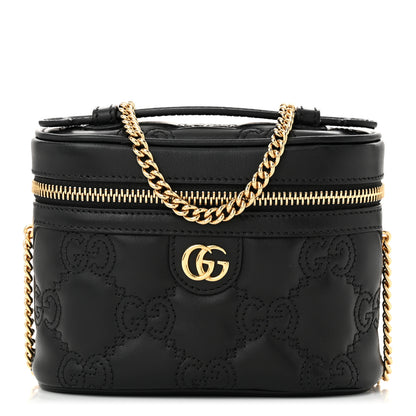Gucci Calfskin GG Matelasse Mini Top Handle Bag Black 1 of 10
