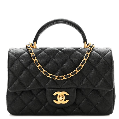 Chanel Caviar Quilted Mini Top Handle Rectangular Flap Black 1 of 11
