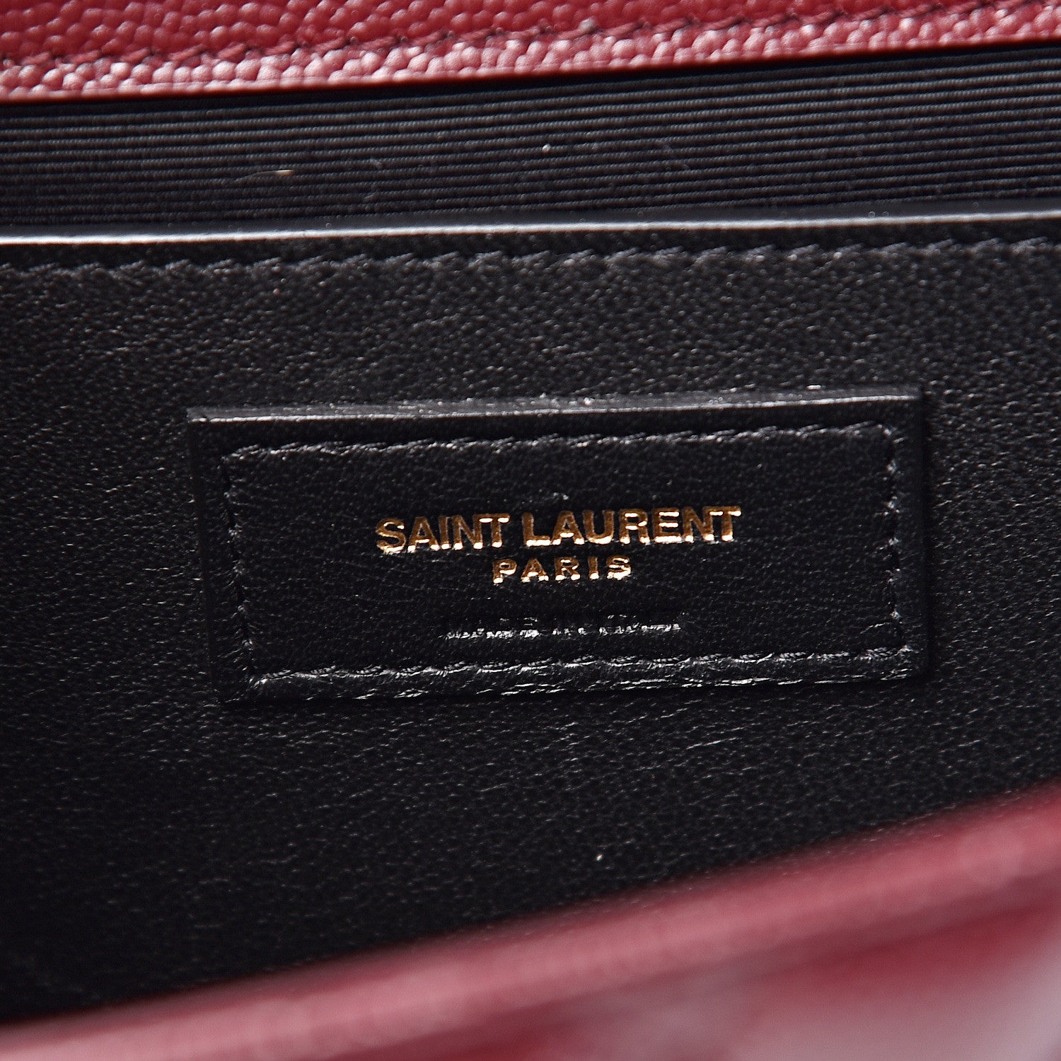 Saint Laurent Grain De Poudre Textured Mixed Matelasse Medium Triquilt Monogram Satchel Rouge Legion 6 of 9
