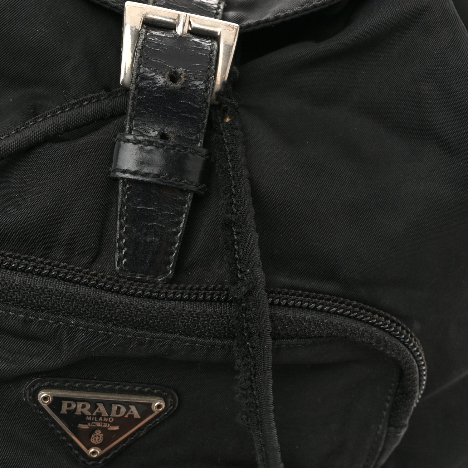 Prada Nylon Vela Mini Cinch Backpack Black 10 of 14