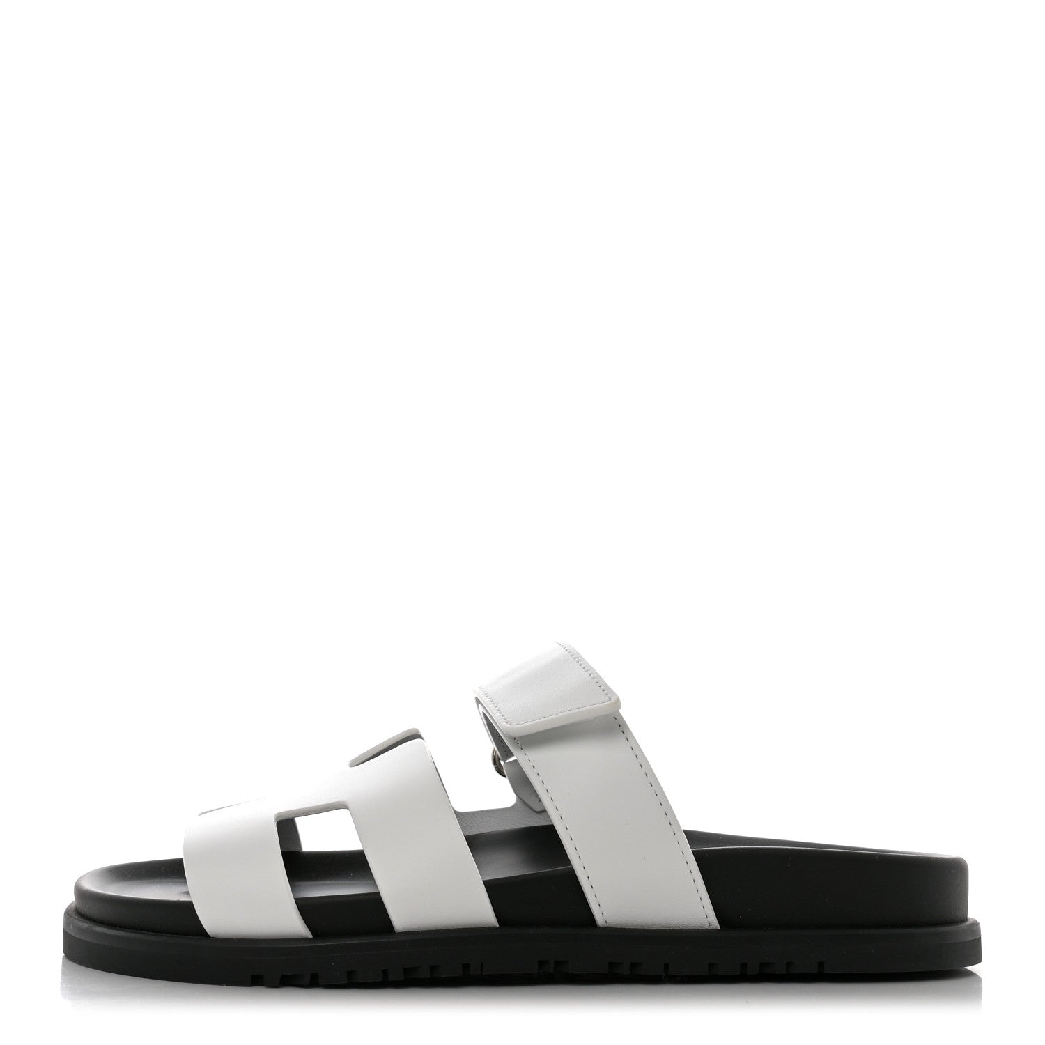 Hermes Calfskin Womens Chypre Sandals 38 White 1 of 9