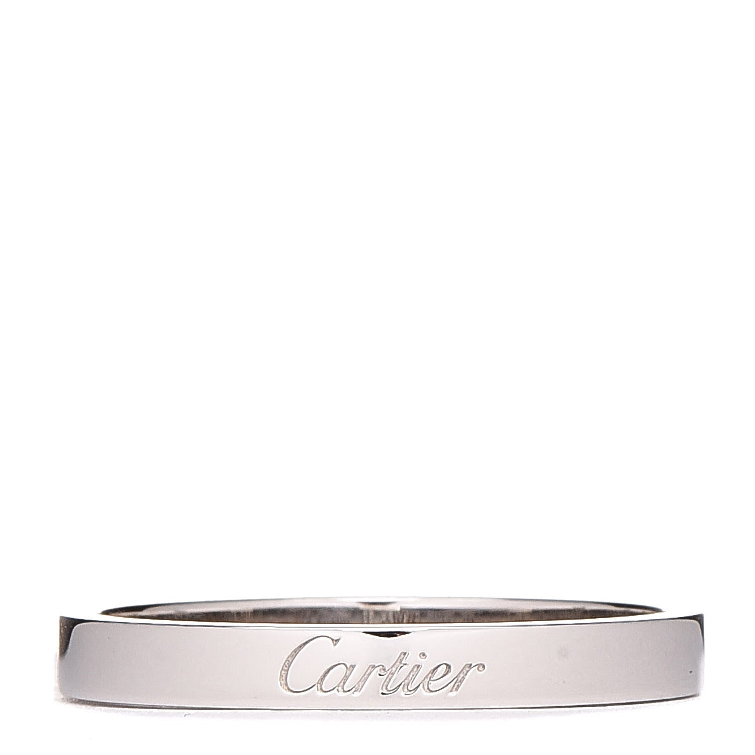 Cartier Platinum 3mm C De Wedding Band Ring 66 11.5 1 of 7