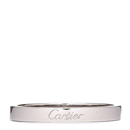 Cartier Platinum 3mm C De Wedding Band Ring 66 11.5 1 of 7