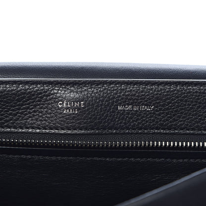 Celine Drummed Calfskin Suede Large Trapeze Black 6 of 17