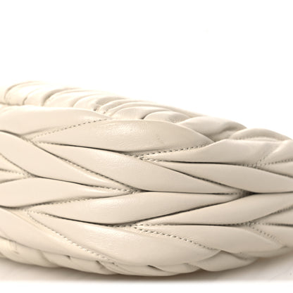 Miu Miu Nappa Matelasse Mini Wander Hobo White 9 of 11