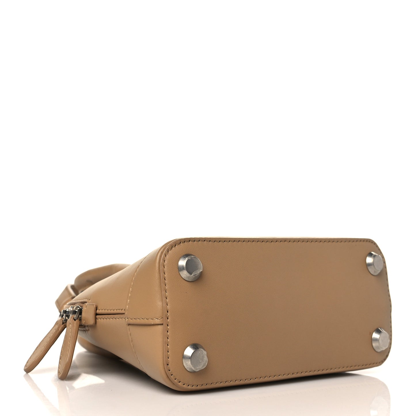 Calfskin Happy Sad XXS Ville Top Handle Bag Light Brown